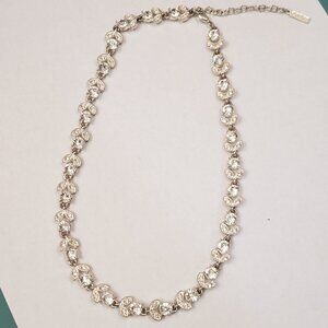 Napier, Vintage, clear crystal rhinestone marquise bridal necklace